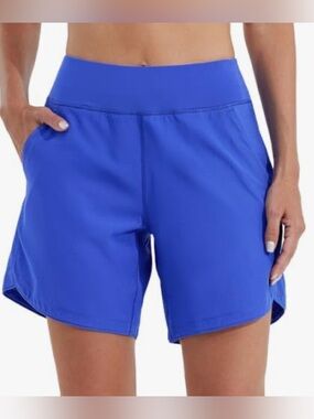 Willit UPF 50+ Swim Shorts with pockets and liner - Blue - Size 10